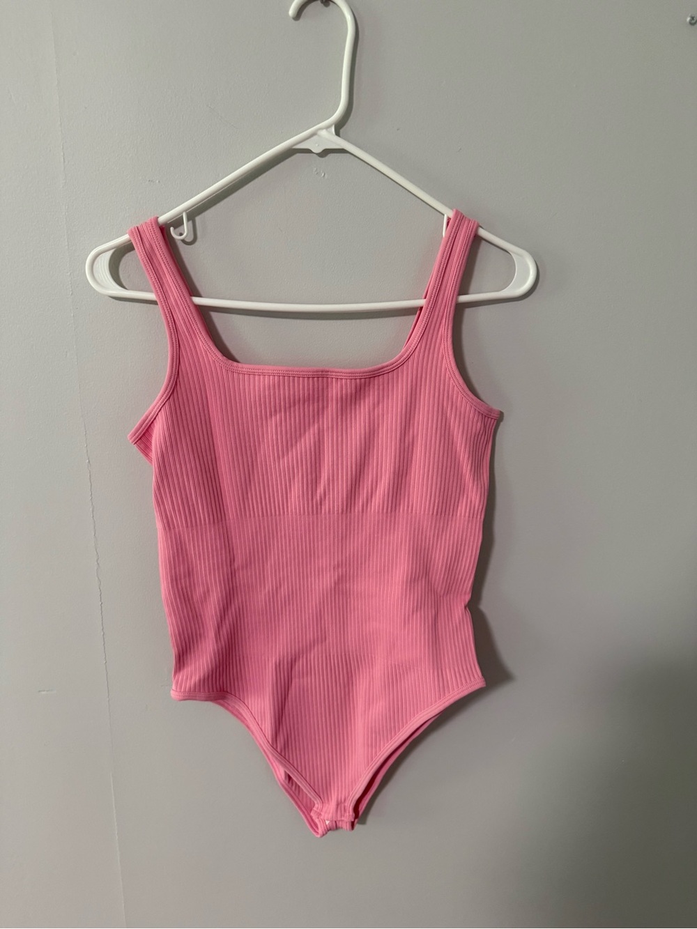 Pink Ribbed Kids One-Piece Bodysuit